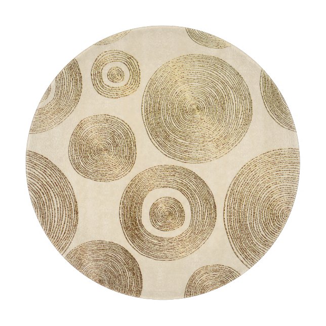 Gold pattern: shiny abstract luxury design cutting board (Front)