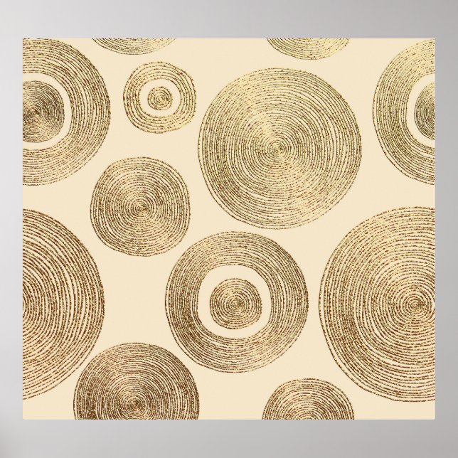 Gold pattern: shiny abstract luxury design poster (Front)