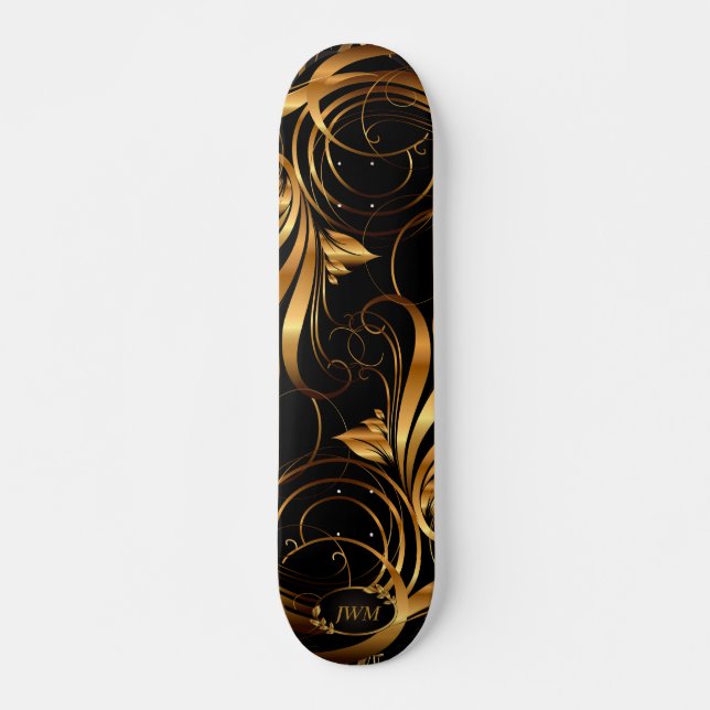 Gold Pattern Skateboard (Front)