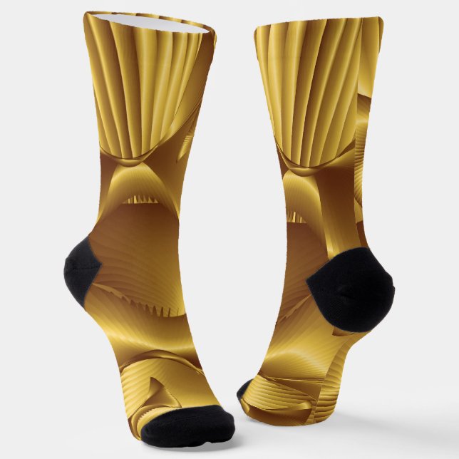 Gold Pattern Socks (Angled)