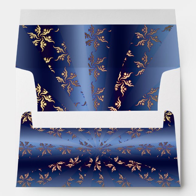 Gold Pattern Sun Burst Envelope (Back (Bottom))