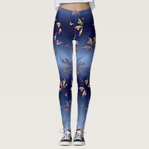 Gold Pattern Sun Burst Leggings