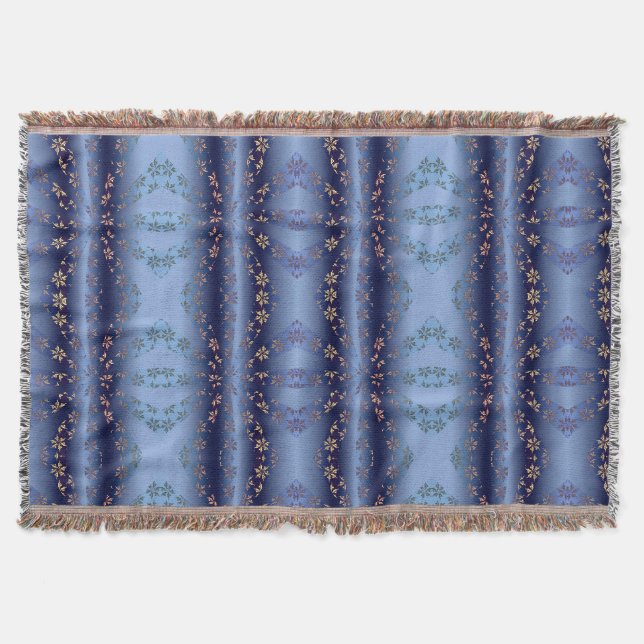 Gold Pattern Sun Burst Throw Blanket (Front)