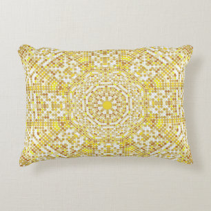 Gold pattern texture with golden mosaics in the By Decorative Cushion