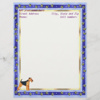 Gold Pawprints letter paper Customised Letterhead