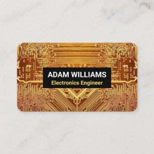 Gold  PCB Circuit Board (Electronics Engineer) Business Card
