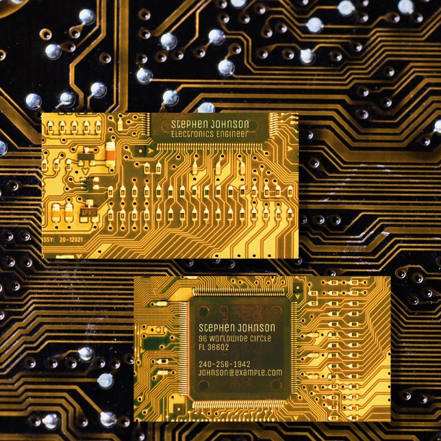 Gold PCB, Printed Circuit - Technology Engineering Business Card (Creator Uploaded)