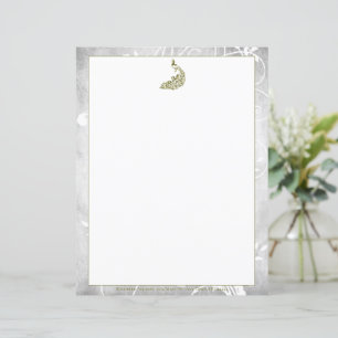 Gold Peacock Stationery