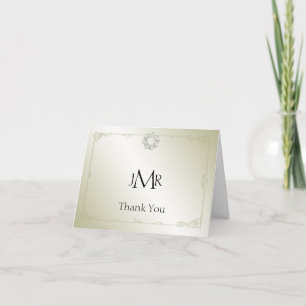 Gold Pearl 30th Anniversary Thank You Card