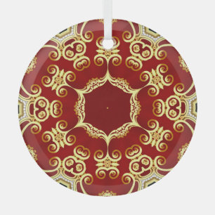 Gold pearl: decorative frame illustration. glass tree decoration