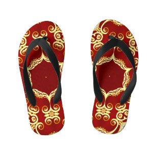 Gold pearl: decorative frame illustration. kid's thongs