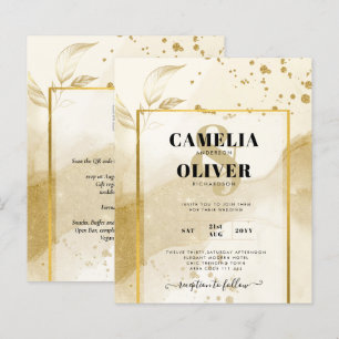 Gold Pearl WEDDING Alcohol INK Abstract LeahG