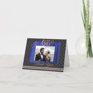 Gold & Pearls 65th Wedding Anniversary Thank You Card
