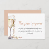 Gold Pearls and Prosecco Bridal Shower Panty Game