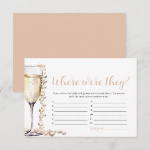 Gold Pearls and Prosecco Where Were They Game Invitation