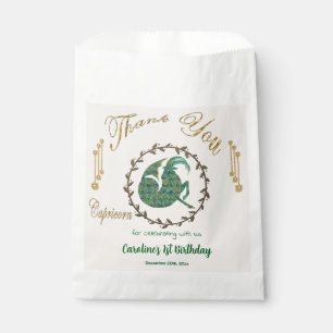 Gold & Pearls Capricorn 1st Birthday Thank You Favour Bag