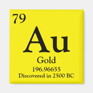 Gold Periodic Table Magnet