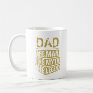 Gold Personalised Name The Man The Myth The Legend Coffee Mug