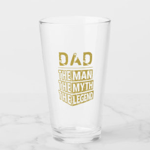Gold Personalised Name The Man The Myth The Legend Glass