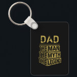 Gold Personalised Name The Man The Myth The Legend Key Ring<br><div class="desc">Personalised your own name,  "the Man the Myth the Legend" typography design in black and gold,  great custom gift for men,  dad,  grandpa,  husband,  boyfriend on father's day,  birthday,  anniversary,  and any special day.</div>