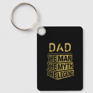 Gold Personalised Name The Man The Myth The Legend Key Ring
