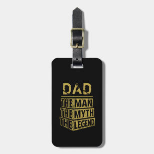 Gold Personalised Name The Man The Myth The Legend Luggage Tag