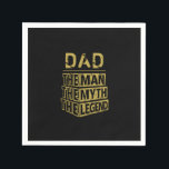 Gold Personalised Name The Man The Myth The Legend Napkin<br><div class="desc">Personalised your own name,  "the Man the Myth the Legend" typography design in black and gold,  great for men,  dad,  grandpa,  husband,  boyfriend on father's day,  birthday,  anniversary,  and any special day.</div>