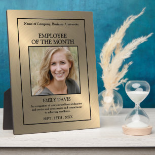 Gold/Personalized Photo - Employee Award Plaque