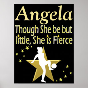 GOLD PERSONALIZED SOCCER GIRL POSTER