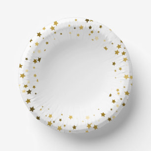 Gold Petite Stars Paper Plate