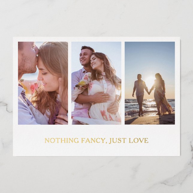  Gold Photo Collage Elegant Wedding Reception (Front)