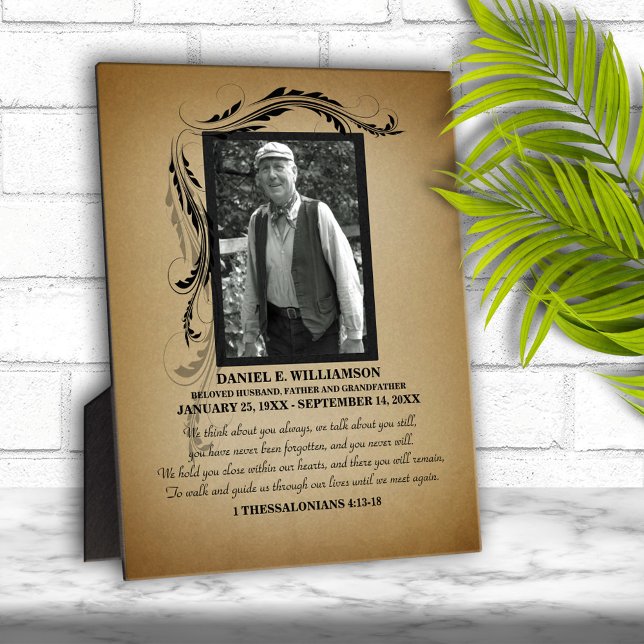 Gold Photo Memorial Plaque (Creator Uploaded)