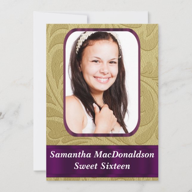 Gold photo template sweet sixteen (Front)