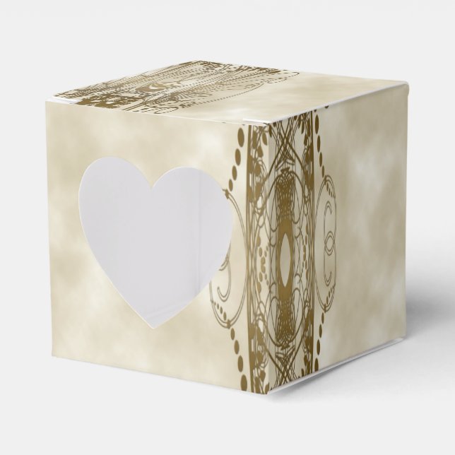Gold Pillars Favour Box (Front Side)