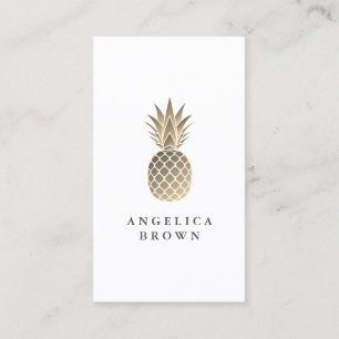 Gold Pineapple Business Card