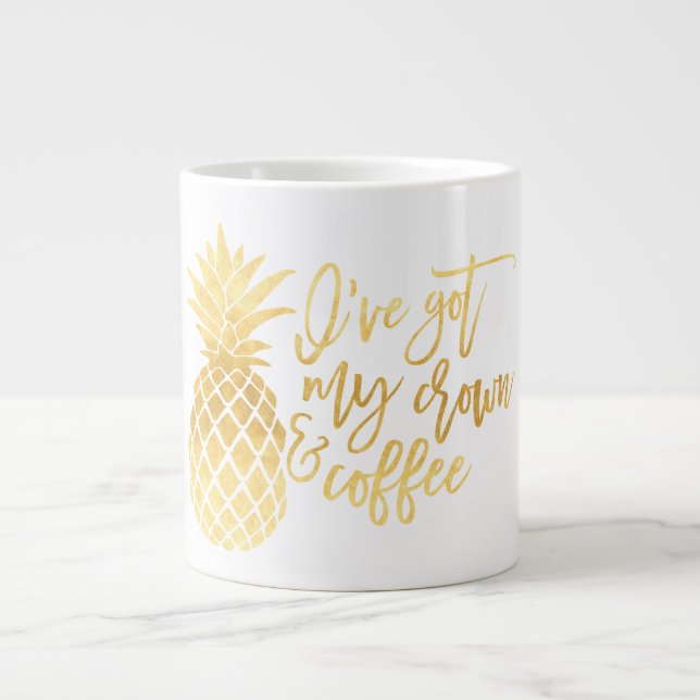 Gold Pineapple Jumbo Mug (Front)