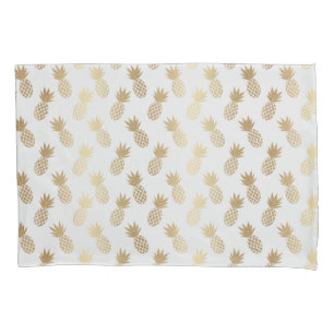 Gold Pineapple Pattern Pillowcase