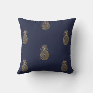 Gold Pineapple,Stripe -Personalised Cushion