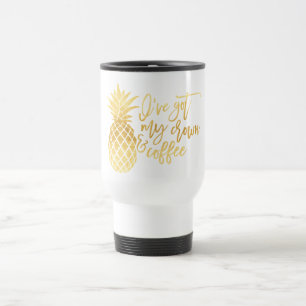 Gold Pineapple Travel Mug