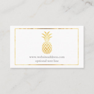 Gold pineapple with trim business card