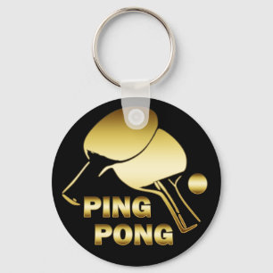 GOLD PING PONG KEY RING