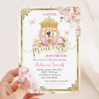 Gold Pink African Princess Carriage Baby Shower
