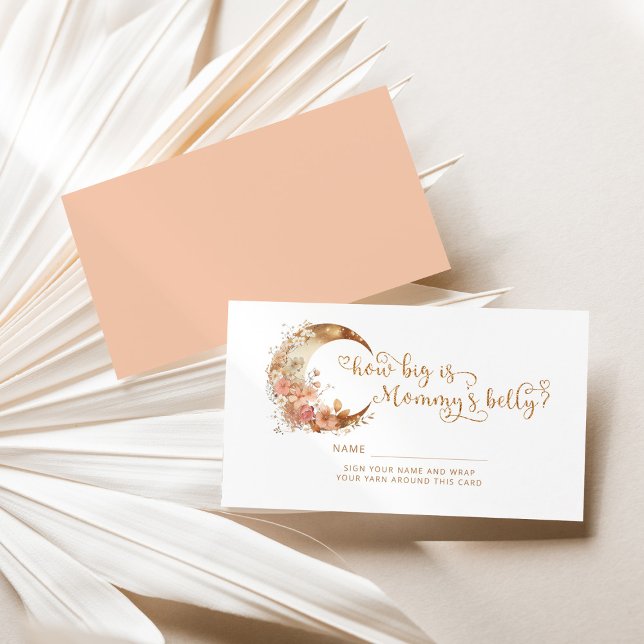 Gold pink boho moon how big is mummy's belly enclosure card (Creator Uploaded)