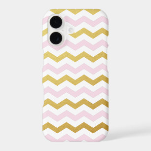 Gold & Pink Chevron Pattern iPhone 7 Case