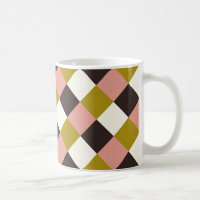 Gold Pink Chocolate Ivory Plaid