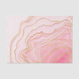Gold Pink Fluid Liquid Painting Tissue Paper