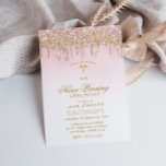 gold pink glitter Nurse pinning ceremony  Invitation<br><div class="desc">A modern elegant design with gold and pink glitter,  you can personalise the text and colours on this graduation invitation template.</div>