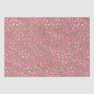 Gold Pink Glitz Leopard Print Tissue Paper