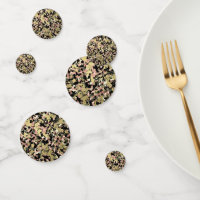Gold Pink Green Black Camouflage Birthday Party
