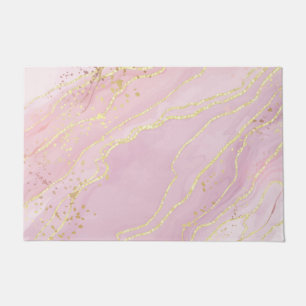 Gold Pink Marble  Doormat